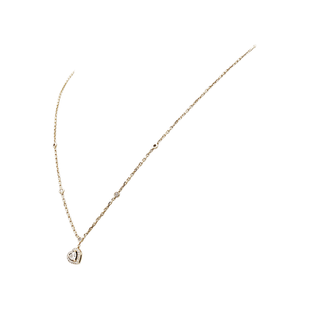 Collier Messika, "Joy Heart", or rose et diamants. - Image 3