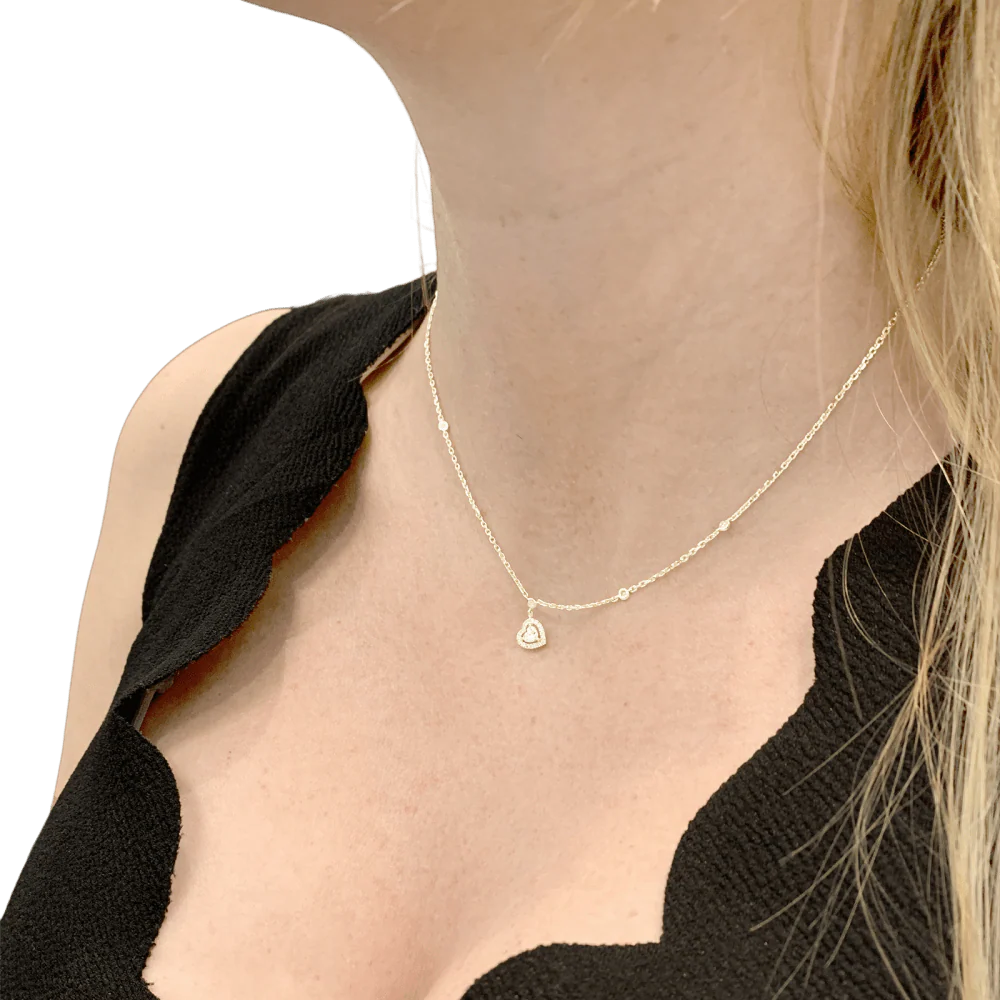 Collier Messika, "Joy Heart", or rose et diamants. - Image 8