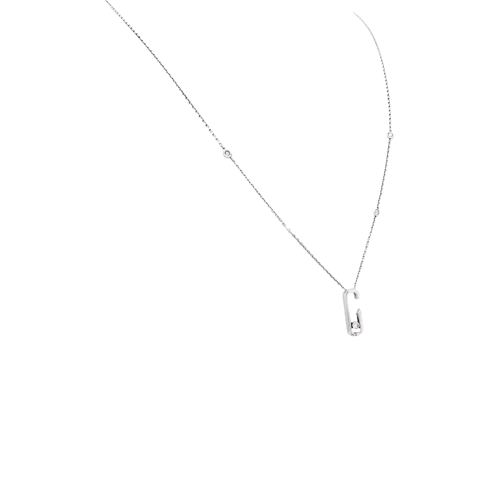 Collier Messika, "Move", or blanc et diamants. - Image 2