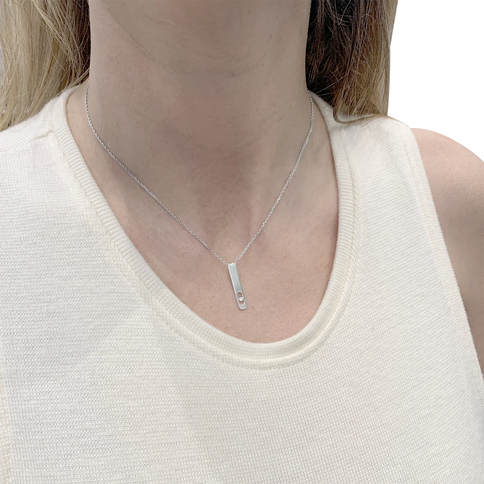 Collier Messika, "My First Diamond", or blanc, diamant. - Image 5