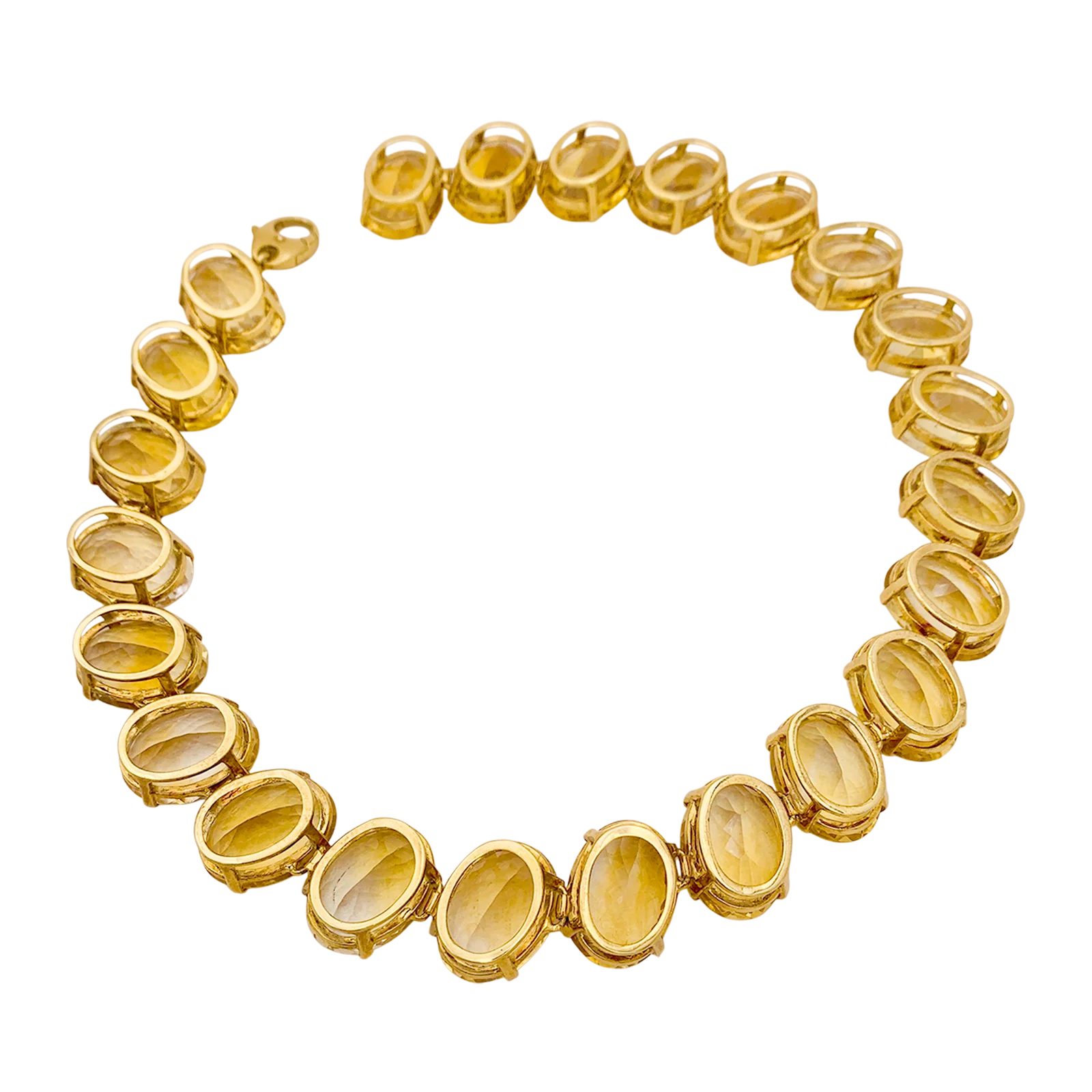 Collier or jaune et citrines. - Image 3