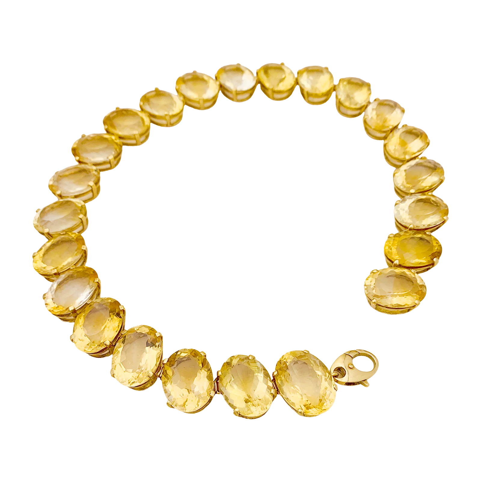 Collier or jaune et citrines. - Image 4