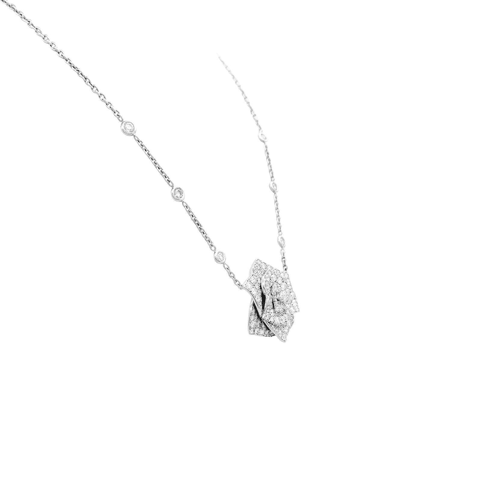 Collier Piaget "Rose" or blanc, diamants. - Image 3