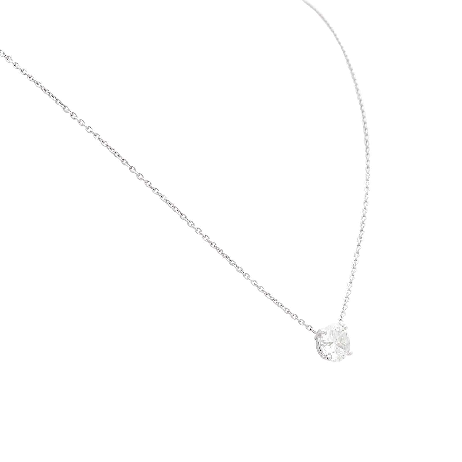 Collier solitaire diamant. - Image 2