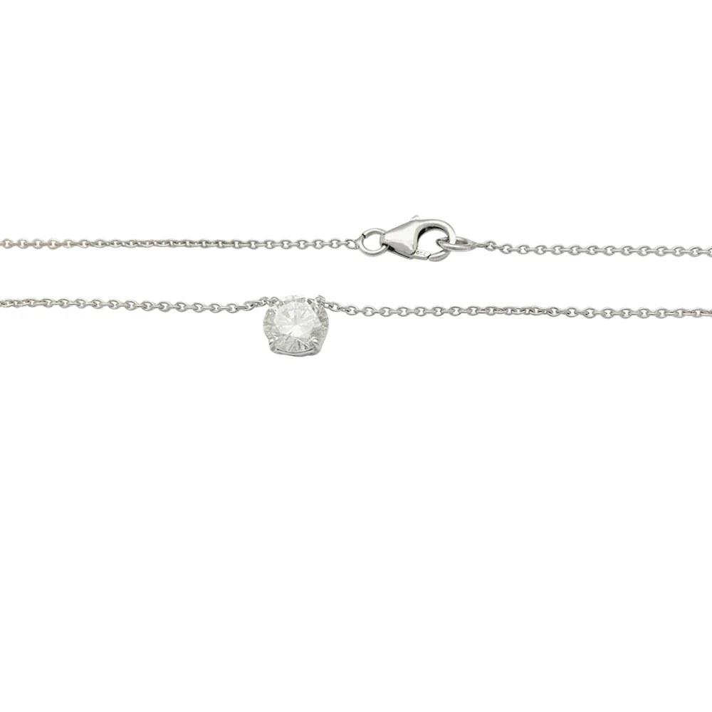 Collier solitaire diamant. - Image 2