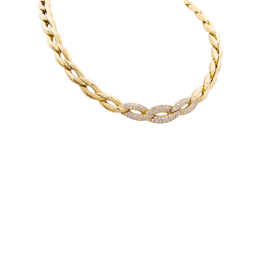 Collier Van Cleef & Arpels, or jaune, diamants. - Image 3