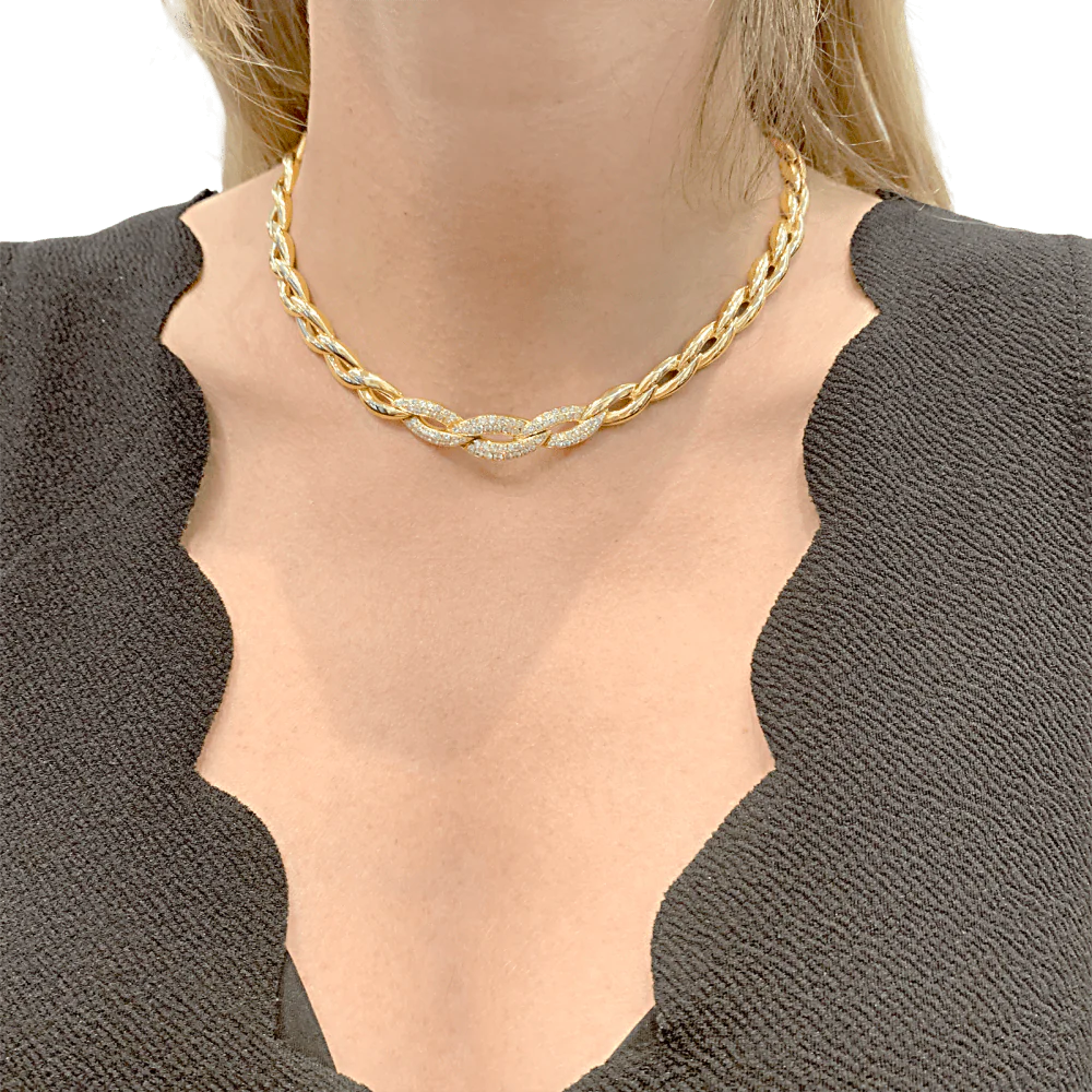 Collier Van Cleef & Arpels, or jaune, diamants. - Image 5