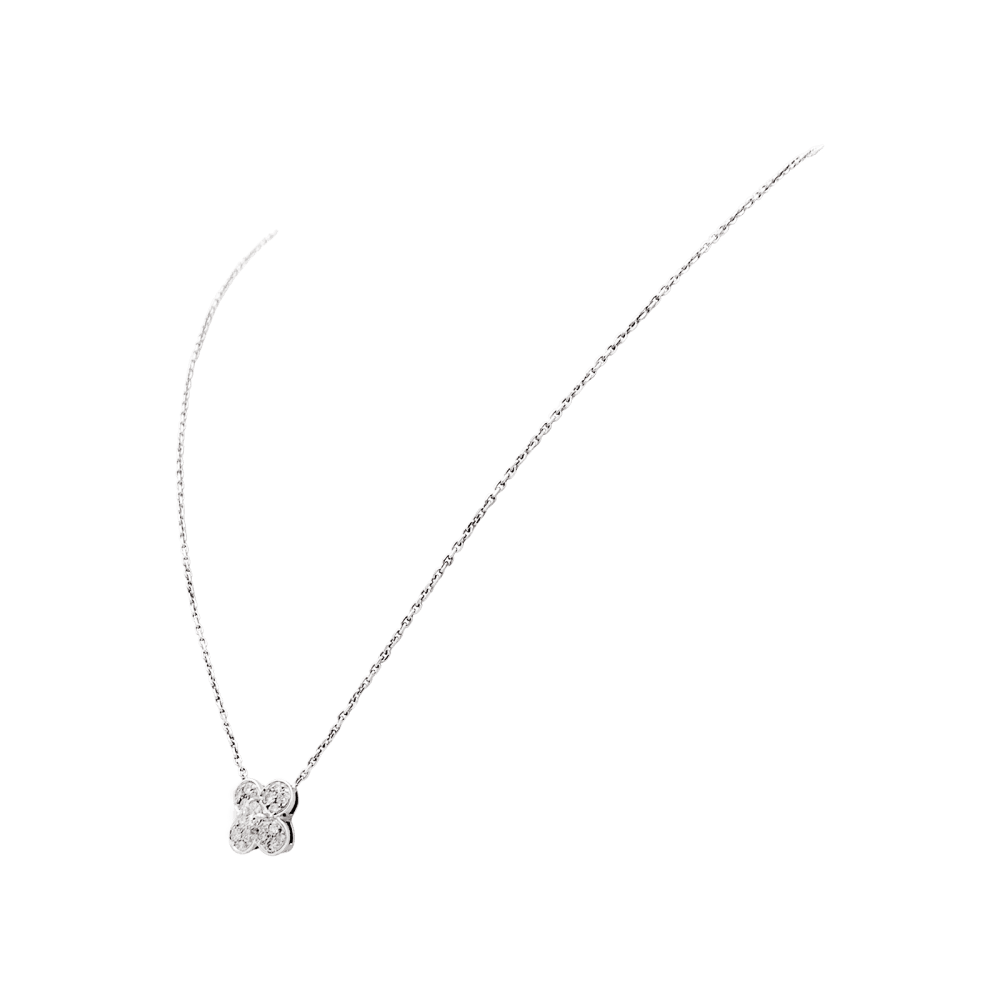 Collier Van Cleef & Arpels, "Trefle", or blanc et diamants. - Image 2