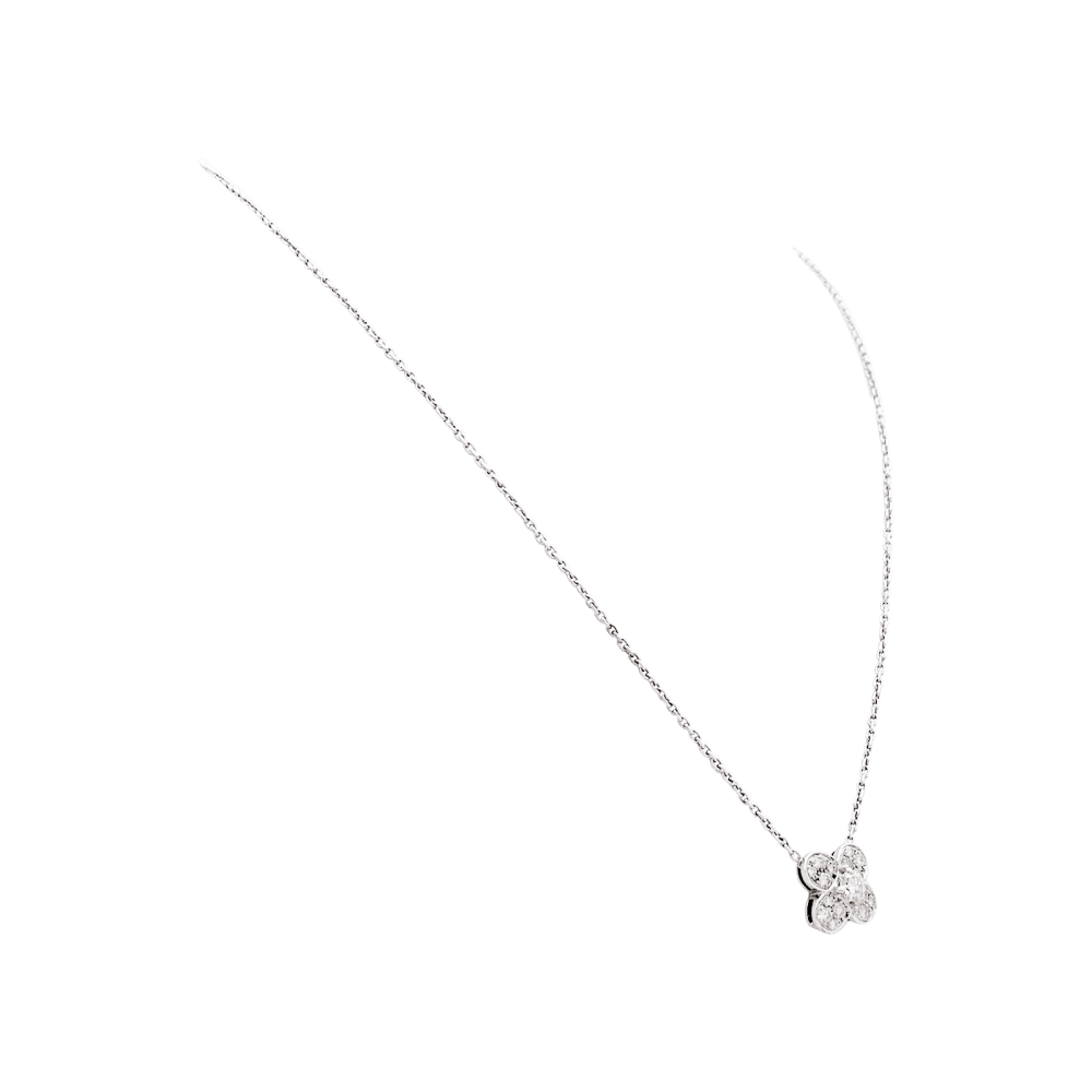 Collier Van Cleef & Arpels, "Trefle", or blanc et diamants. - Image 3