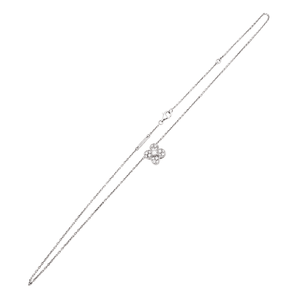 Collier Van Cleef & Arpels, "Trefle", or blanc et diamants. - Image 4