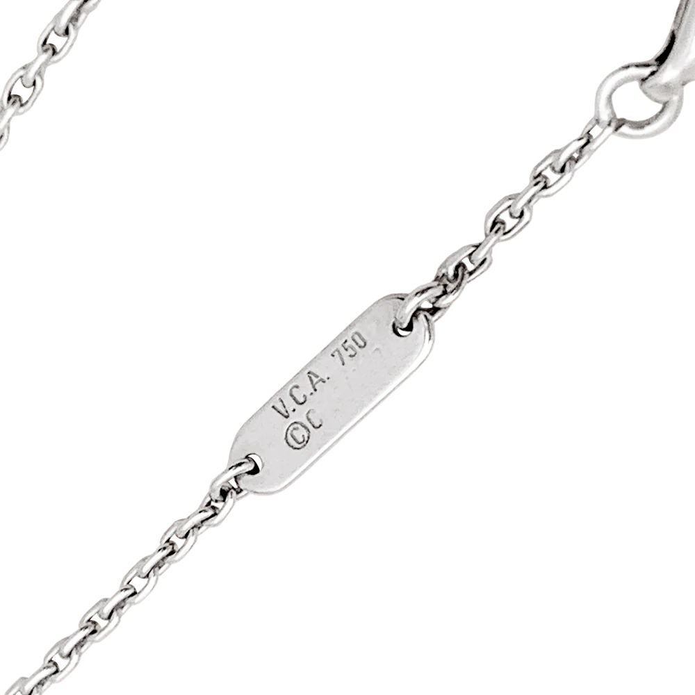 Collier Van Cleef & Arpels, "Trefle", or blanc et diamants. - Image 6