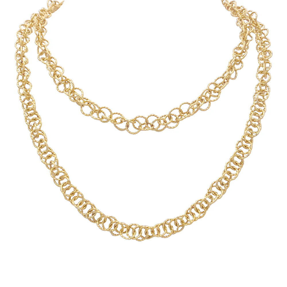 Collier vintage or jaune. - Image 2