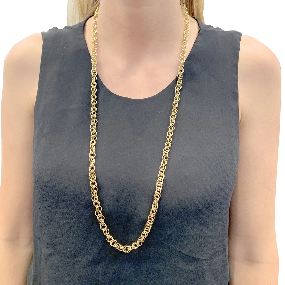 Collier vintage or jaune. - Image 5