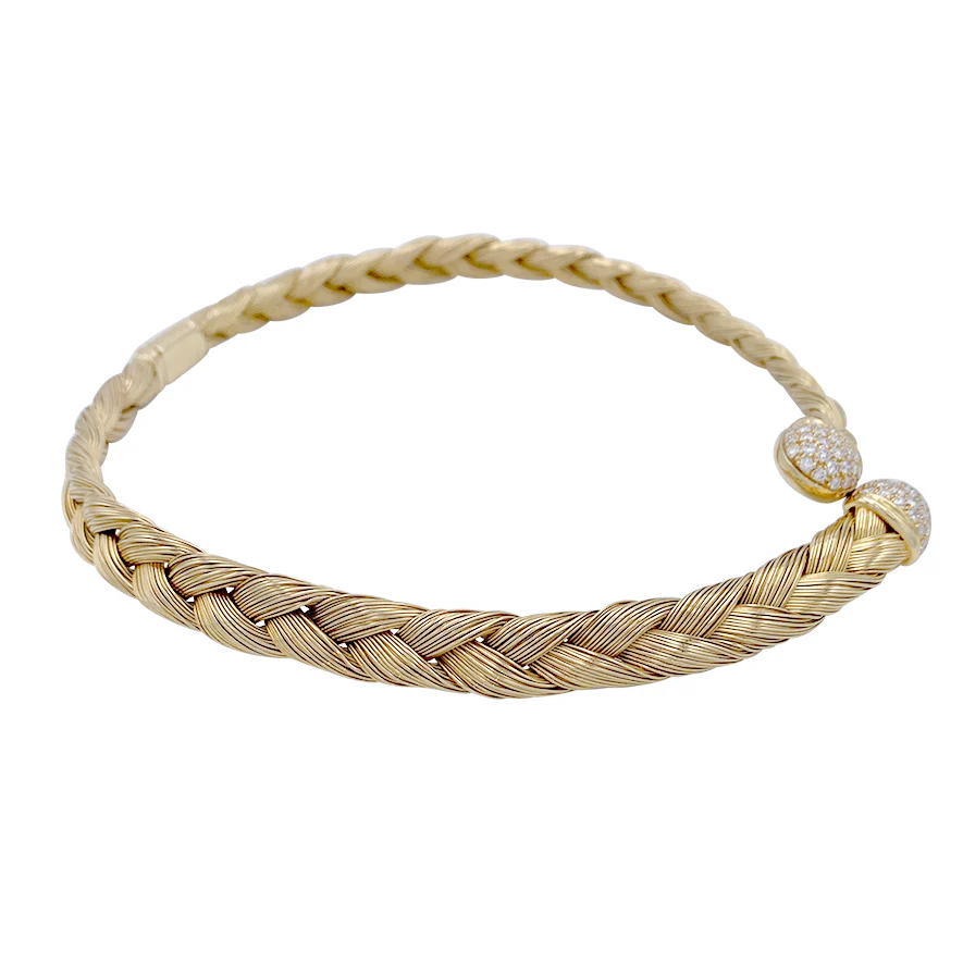 Collier vintage or jaune et diamants. - Image 5