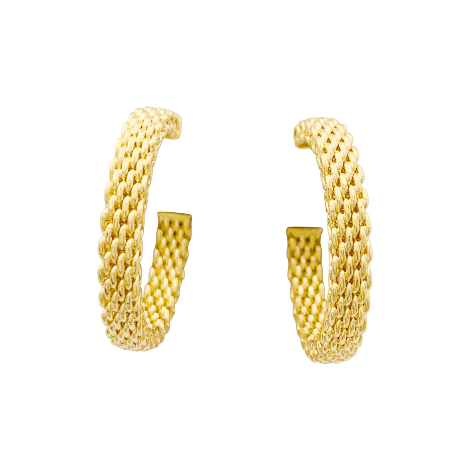 Créoles Tiffany & Co "Somerset" or jaune. - Image 3