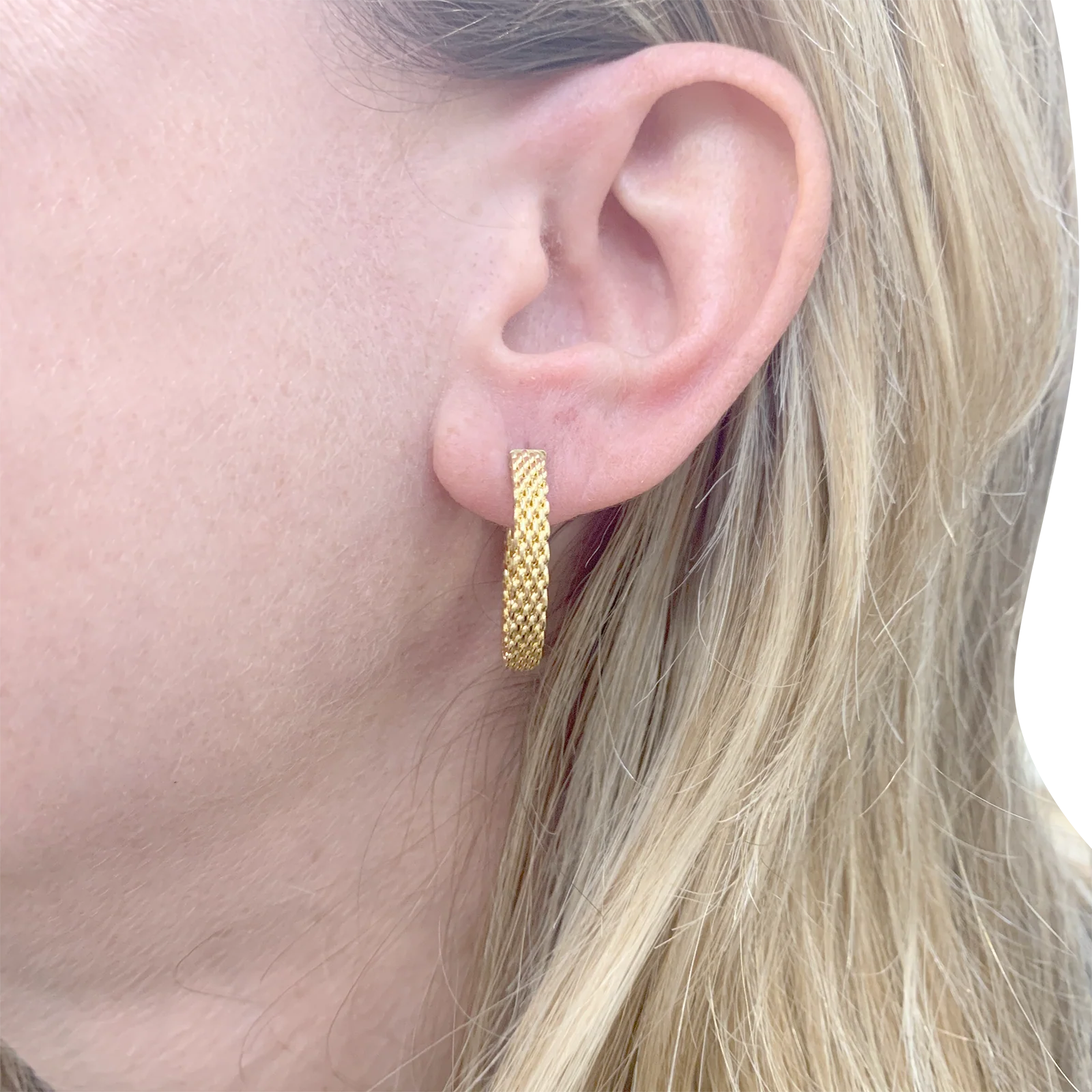 Créoles Tiffany & Co "Somerset" or jaune. - Image 5
