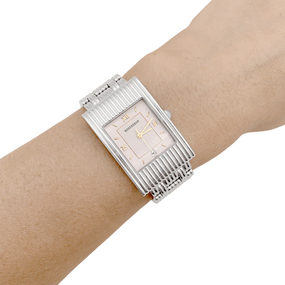 Montre Boucheron, "Reflet", acier. - Image 4