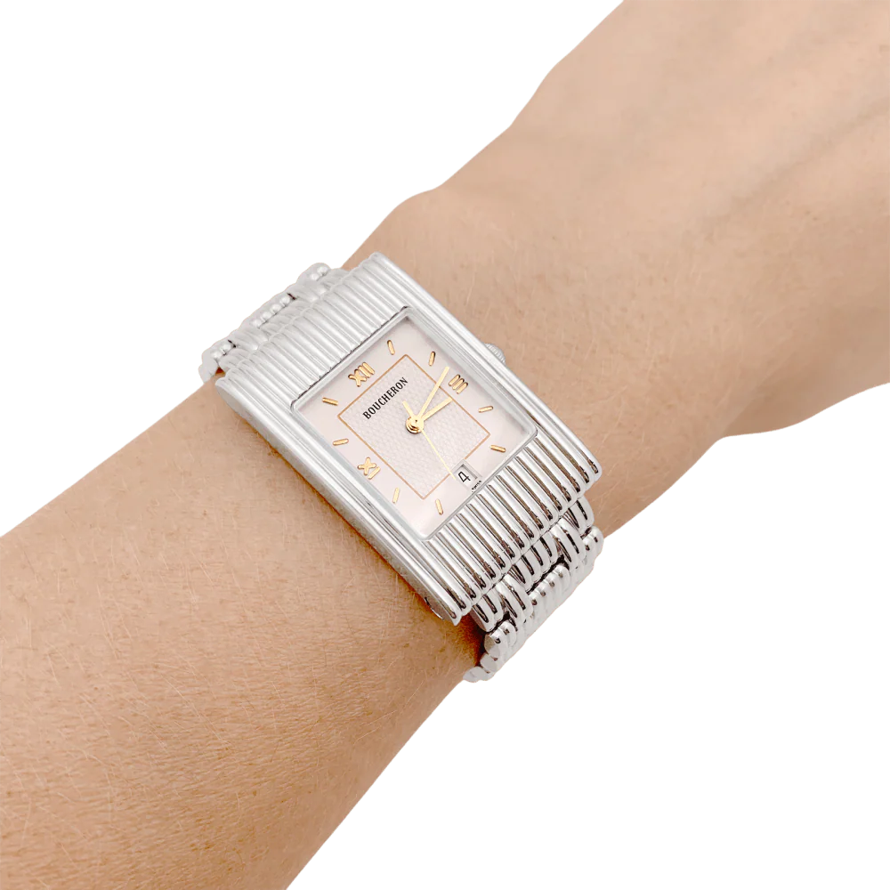 Montre Boucheron, "Reflet", acier. - Image 5