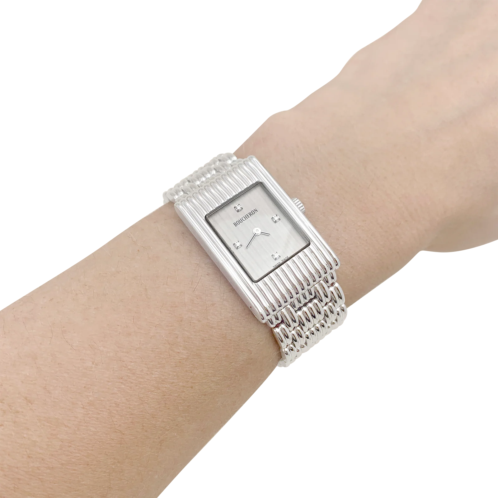 Montre Boucheron, "Reflet", acier. - Image 6