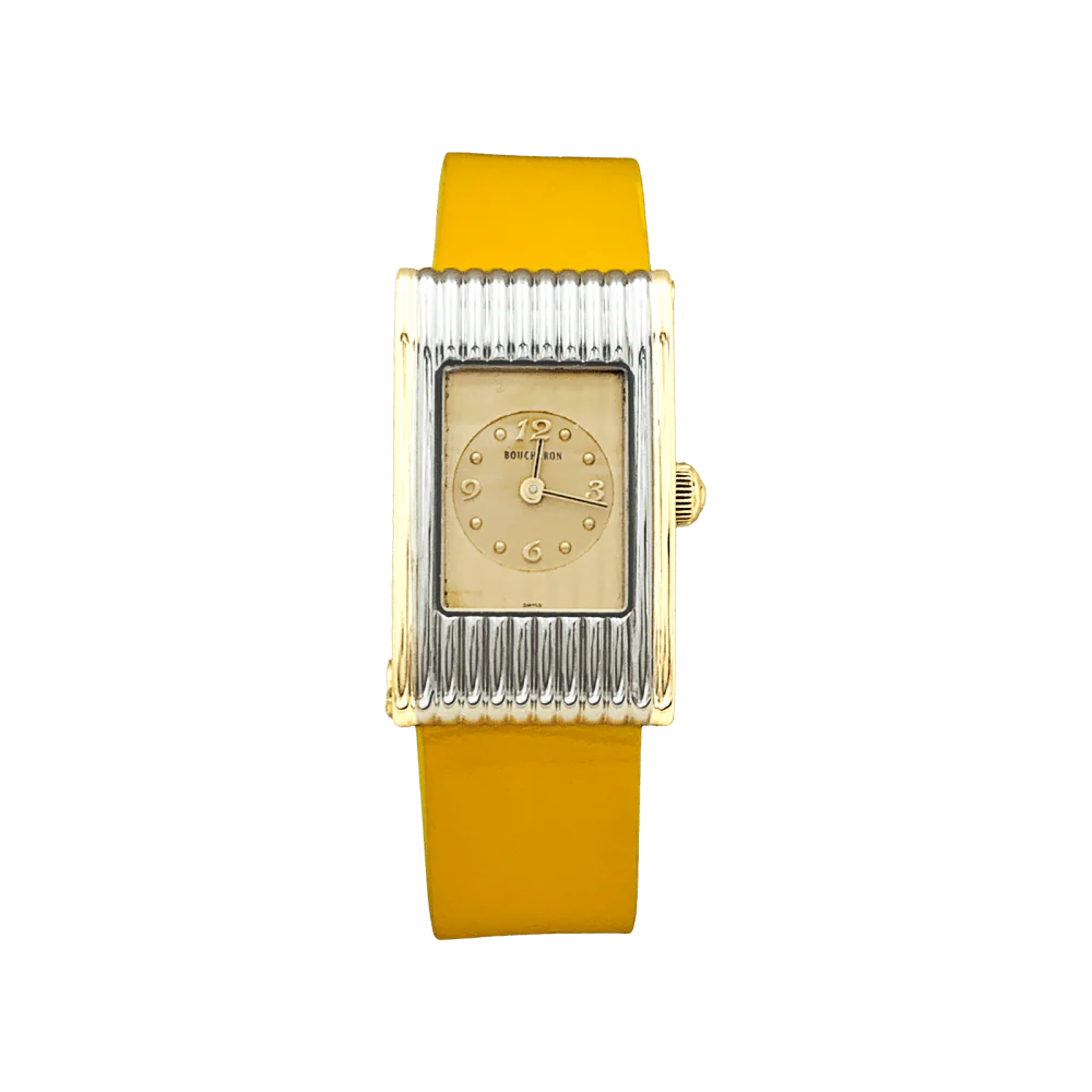 Montre Boucheron, "Reflet", or et acier.