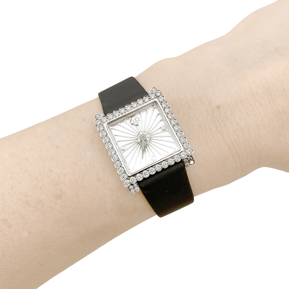Montre BuccelIati, "Venuschron", or blanc, diamants. - Image 5