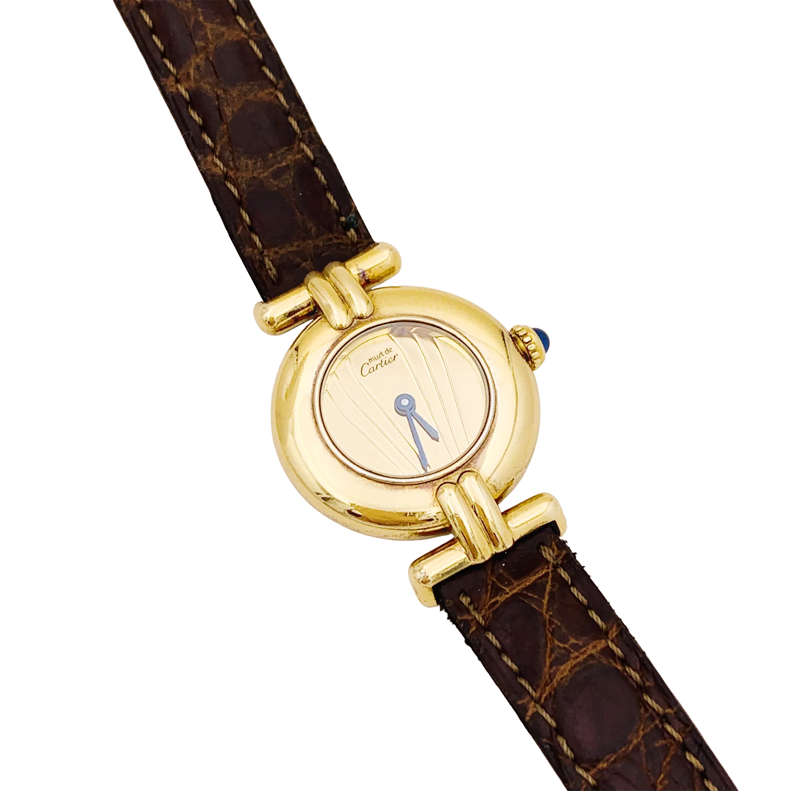 Montre Cartier, "Colisée Must", vermeil, cuir. - Image 2