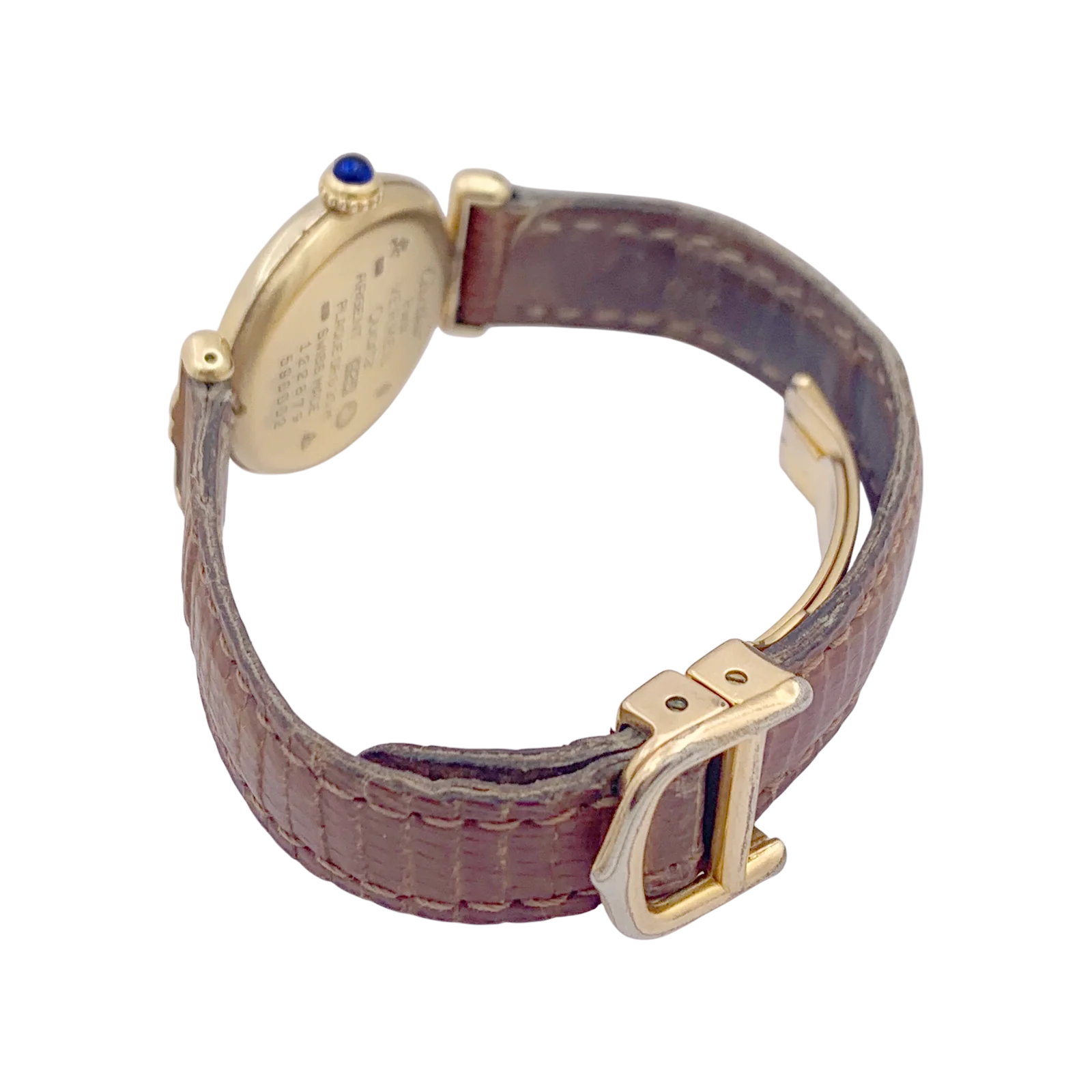 Montre Cartier "Colisée Must" vermeil, cuir. - Image 3