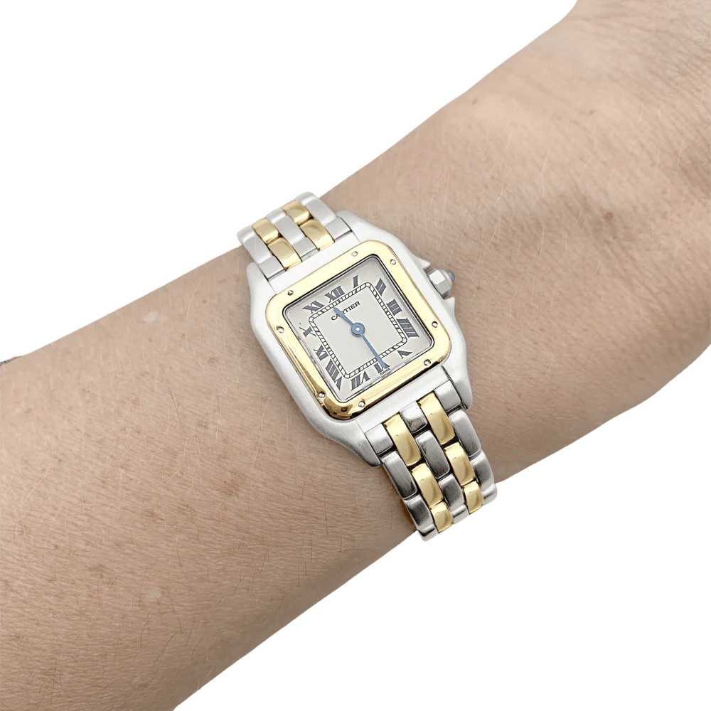 Montre Cartier, "Panthère", acier et or jaune. - Image 6