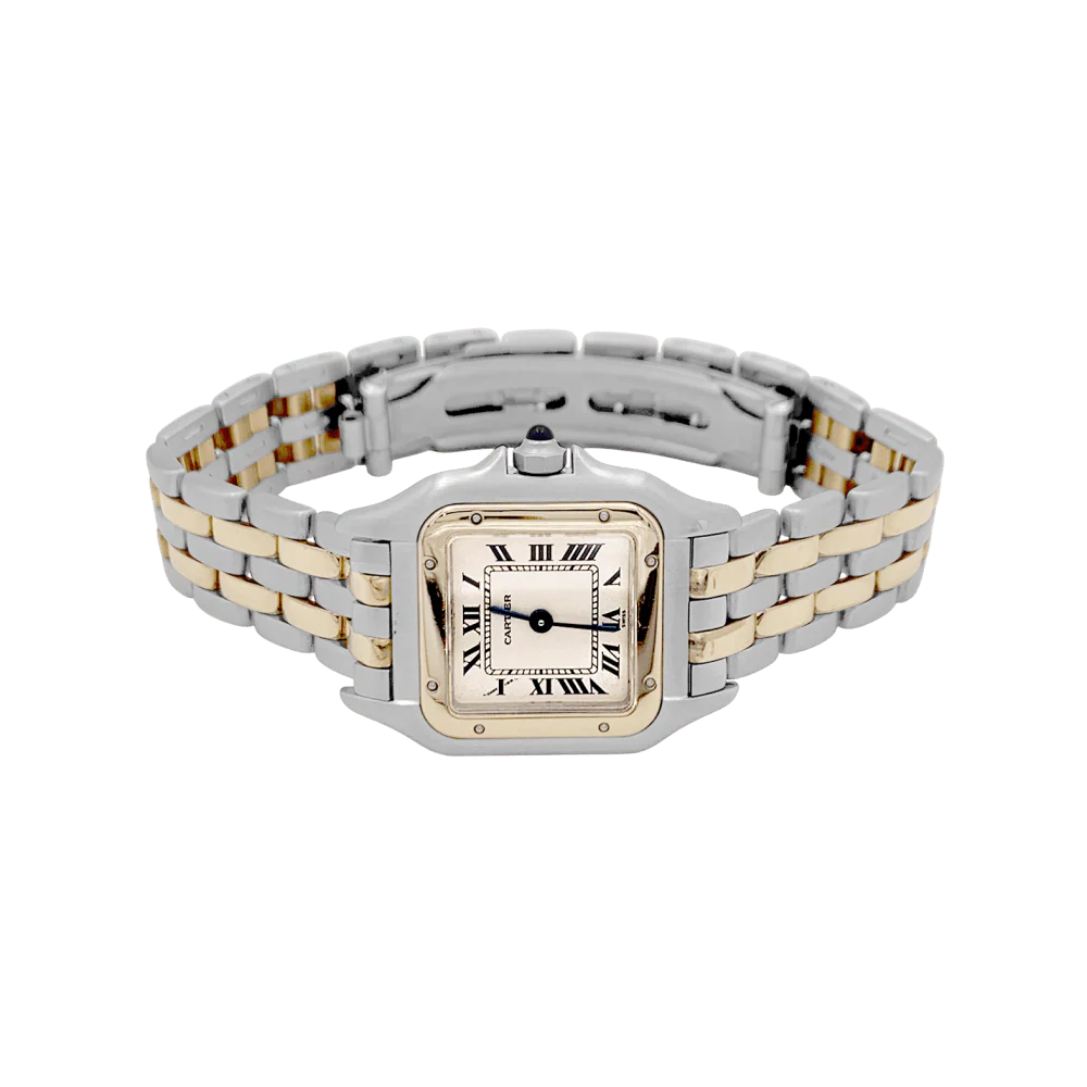 Montre Cartier, "Panthère", acier et or jaune. - Image 4