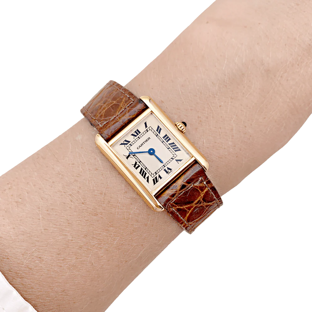 Montre Cartier "Tank Louis Cartier" en or jaune. - Image 6