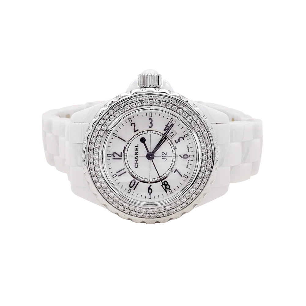 Montre Chanel, "J12", céramique blanche et diamants. - Image 3