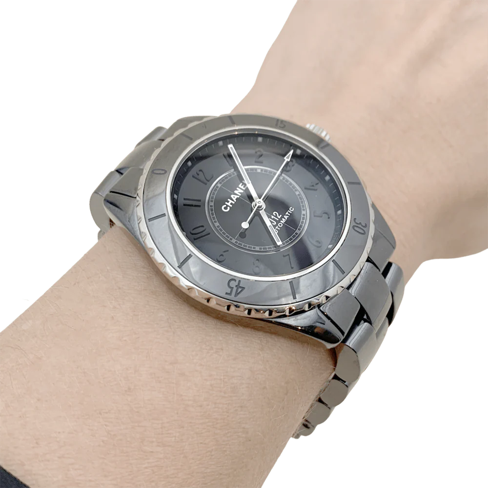 Montre Chanel, "J12 Phantom", céramique noire, acier. - Image 7
