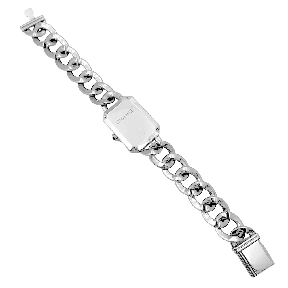 Montre Chanel "Première chaine", acier, nacre et diamants - Image 6