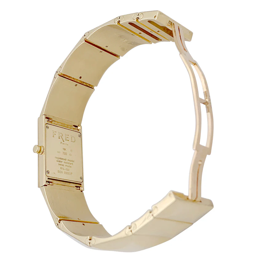 Montre Fred, "Cut", or jaune. - Image 8