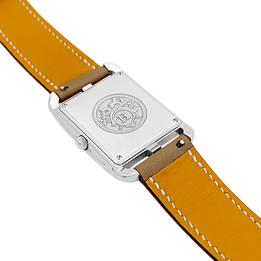 Montre Hermès, "Cape Cod", acier, cuir. - Image 3