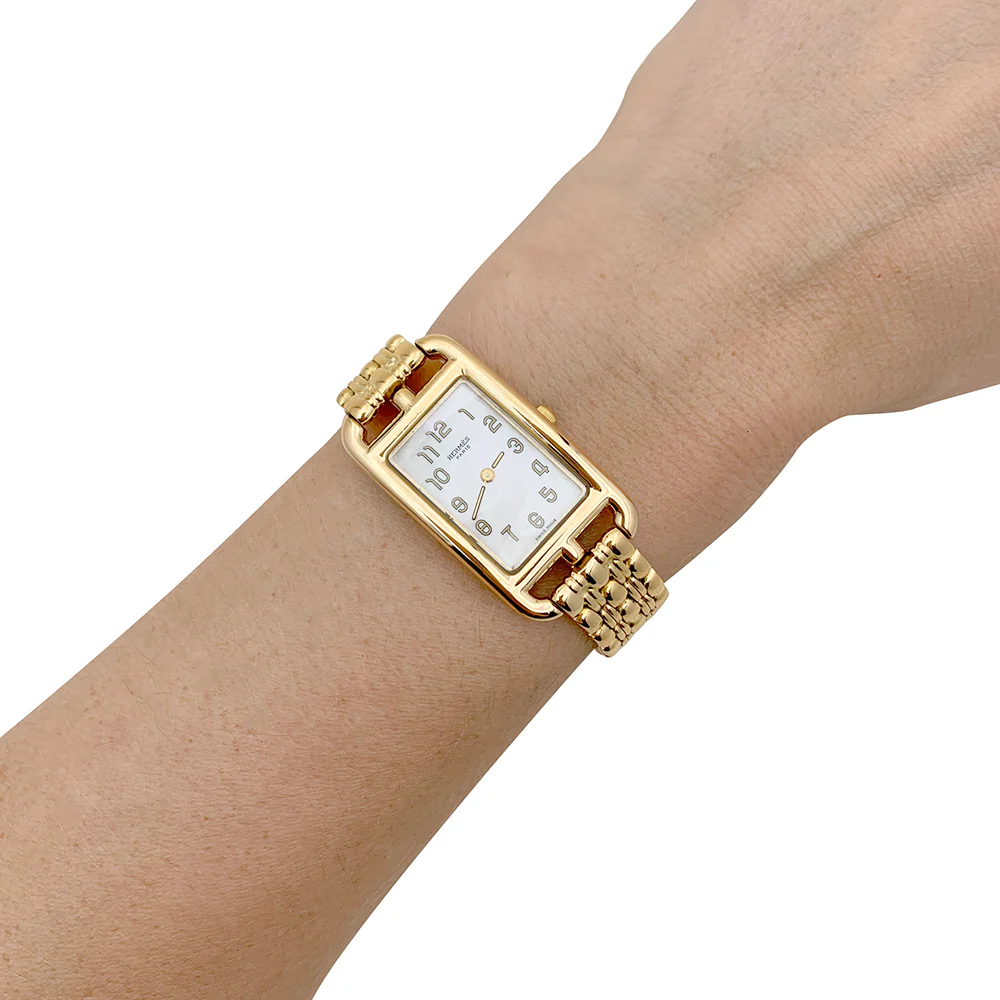 Montre Hermès, "Cape Cod Nantucket", or jaune. - Image 8