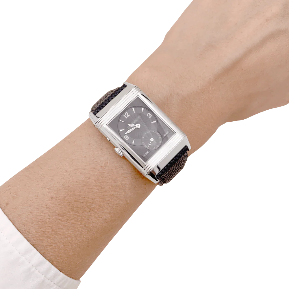 Montre Homme Jaeger Lecoultre, "Duoface Night & Day", acier. - Image 8
