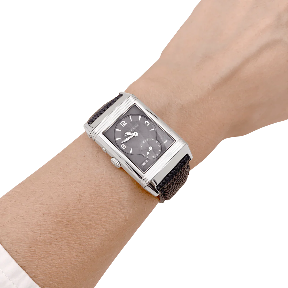Montre Homme Jaeger Lecoultre, "Duoface Night & Day", acier. - Image 9