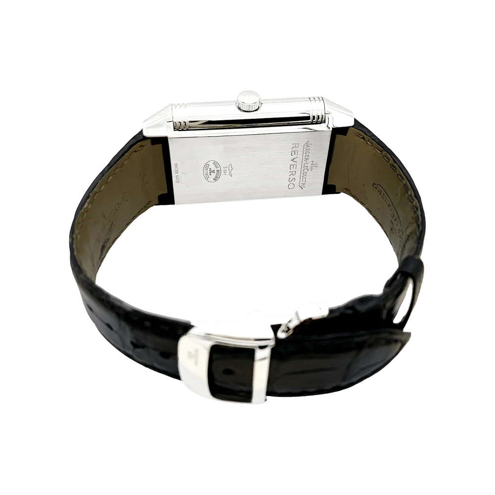 Montre Jaeger-Lecoultre , « Grande Reverso 986 Duodate », acier, cuir. - Image 4