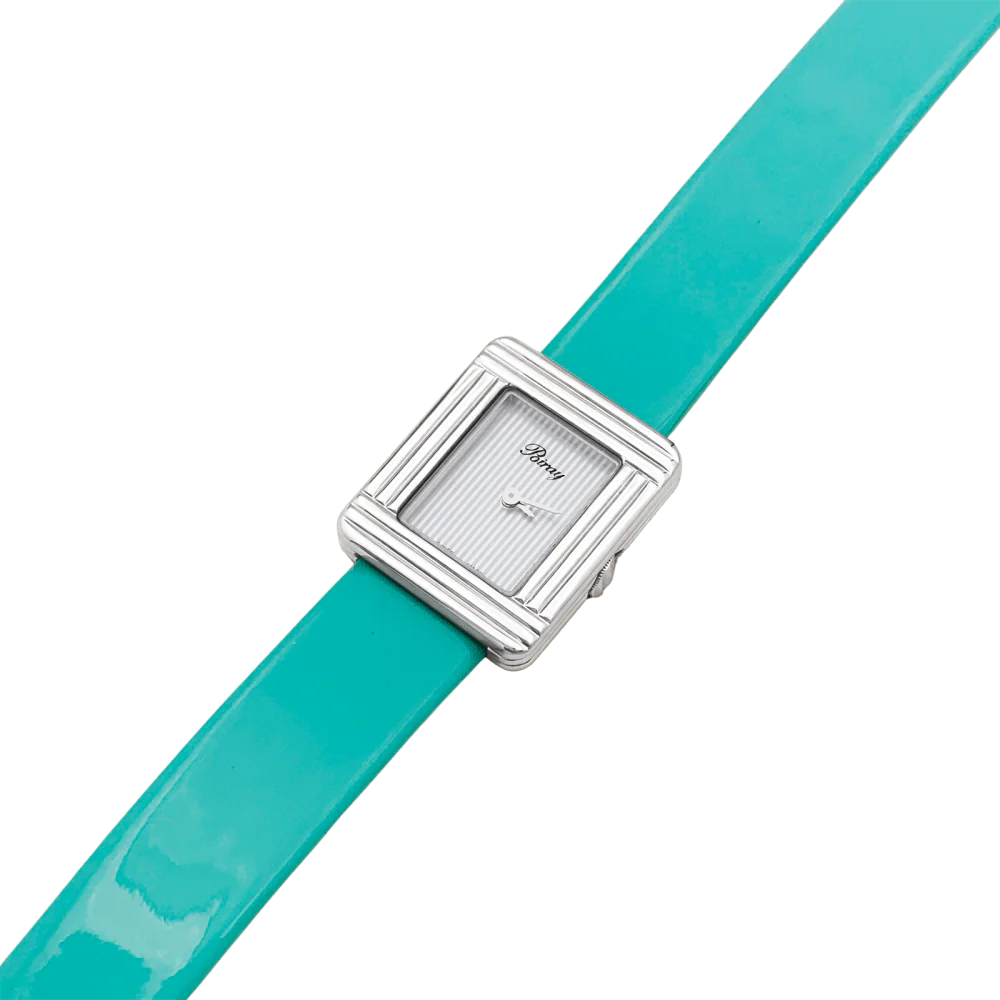Montre Poiray, "Ma Première Mini", acier, cuir. - Image 2
