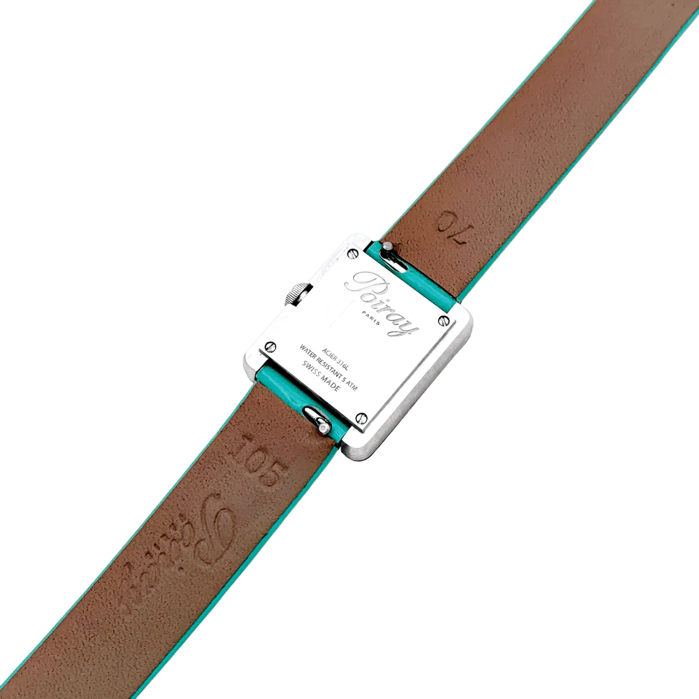 Montre Poiray, "Ma Première Mini", acier, cuir. - Image 4