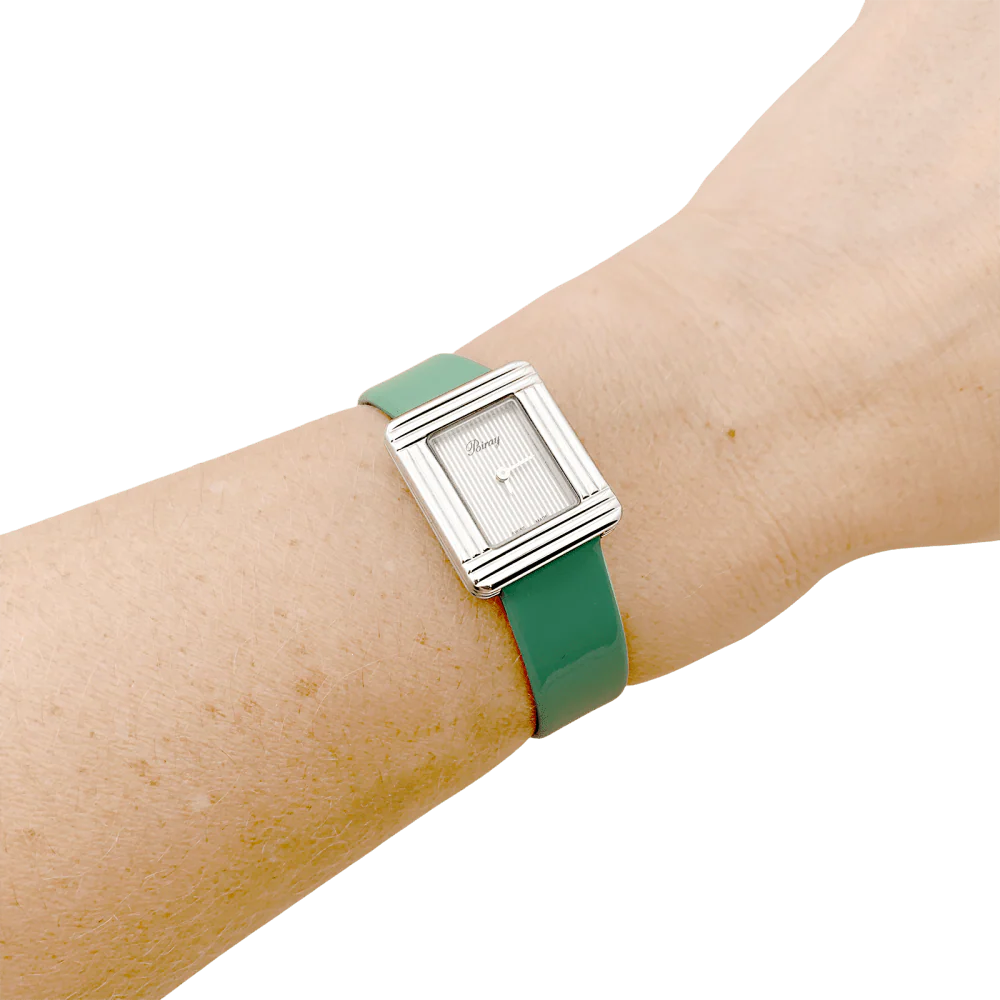 Montre Poiray, "Ma Première Mini", acier, cuir. - Image 6