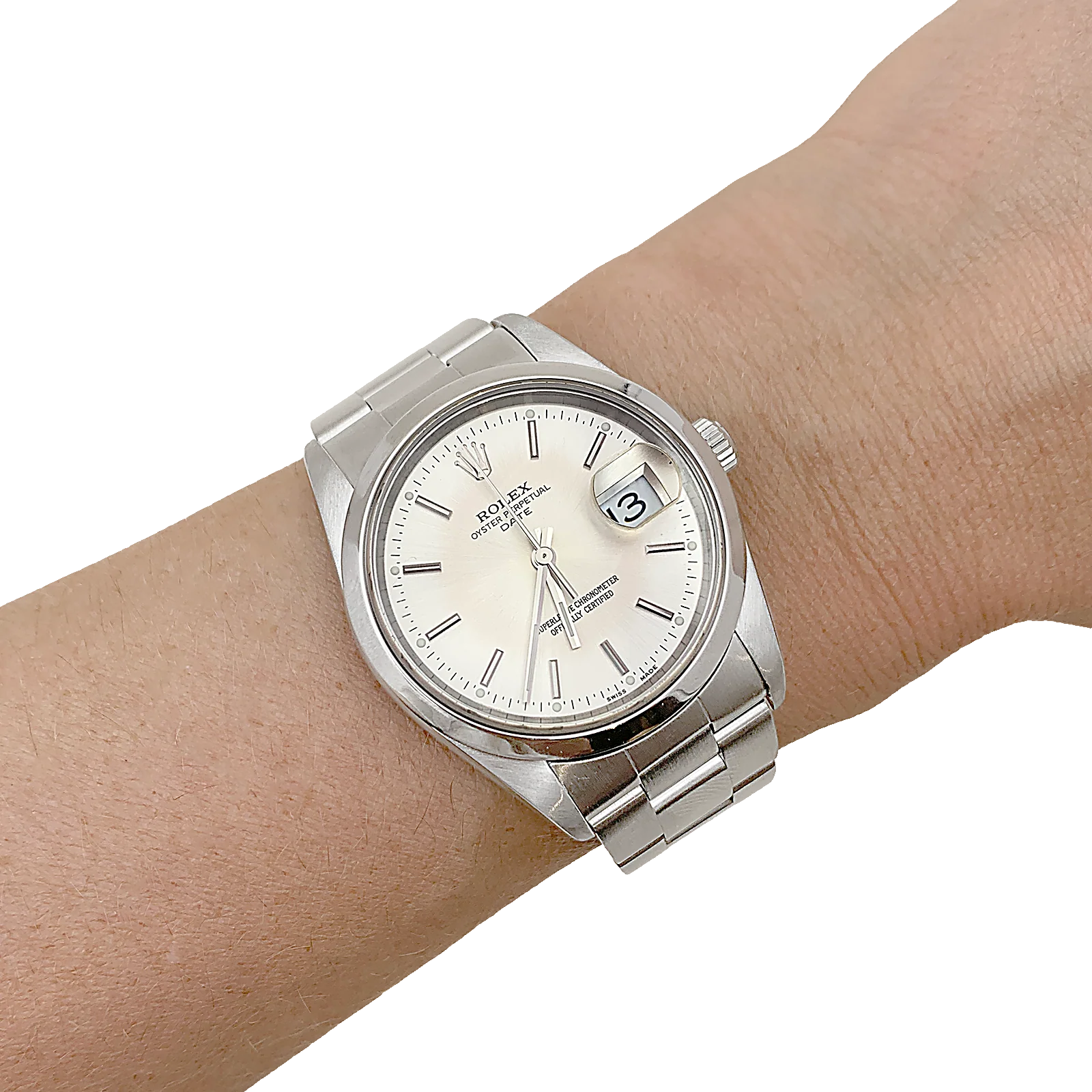 Montre Rolex, "Oyster Perpetual Date", acier. - Image 5