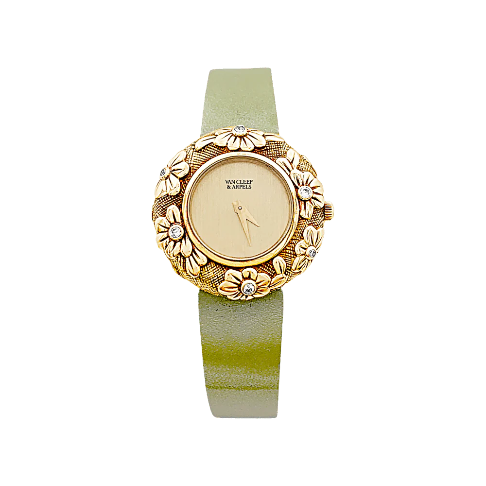 Montre Van Cleef & Arpels, "Tess", or jaune et diamants.