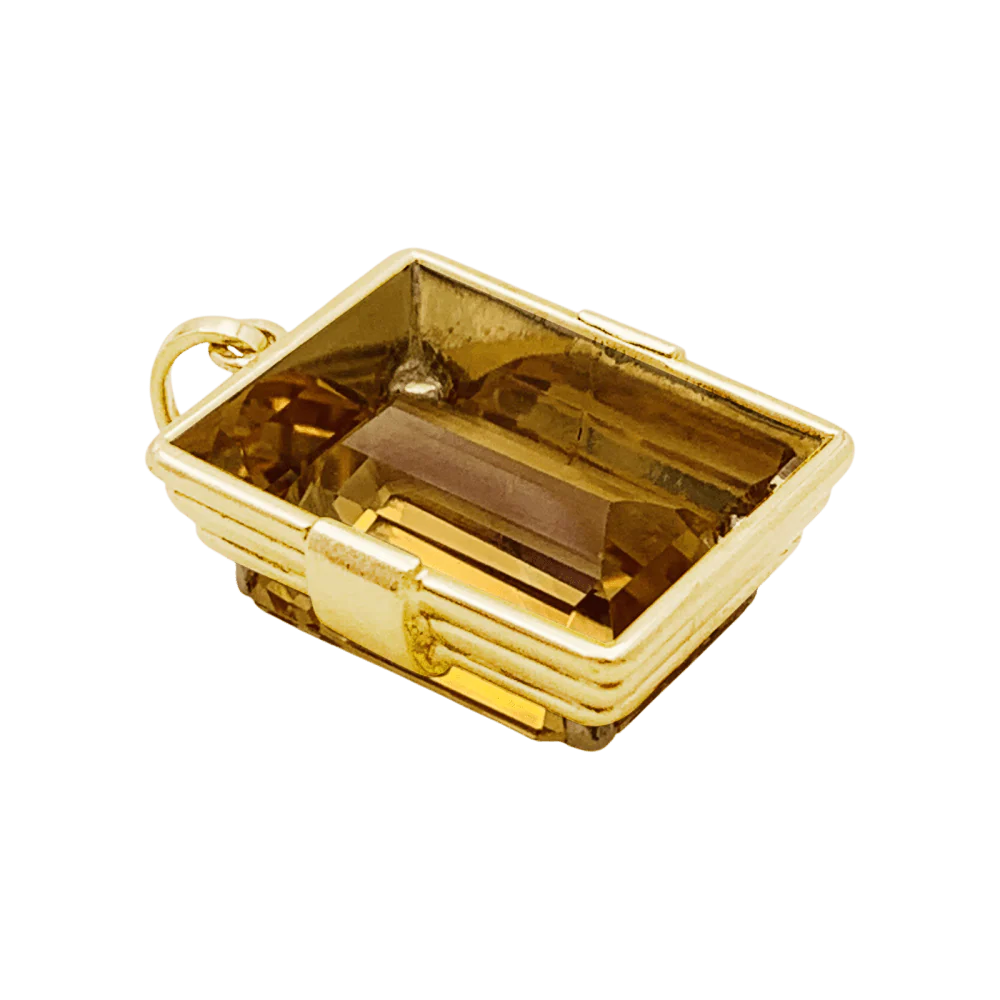Pendentif or jaune et citrine. - Image 4