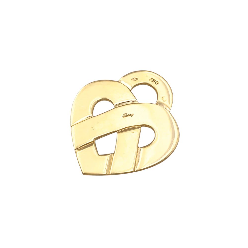 Pendentif Poiray, "Coeur Entrelacé", or jaune. - Image 3