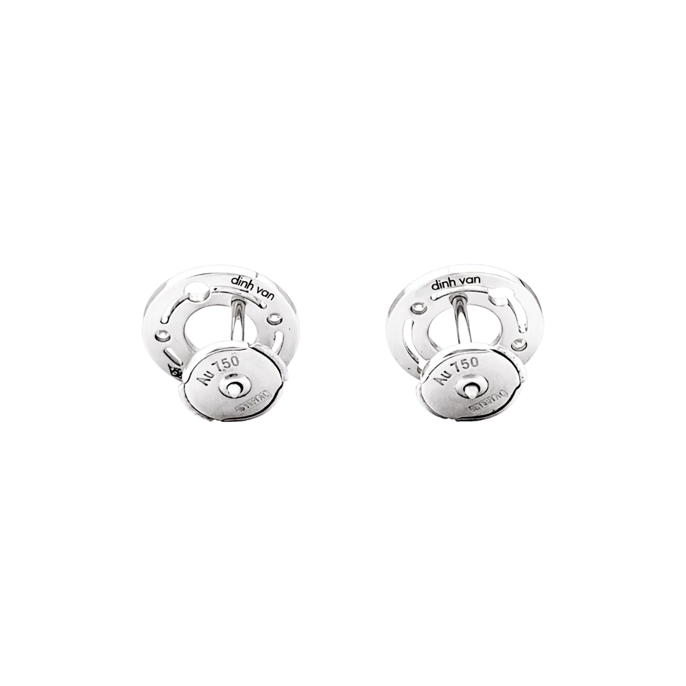 Puces d'oreilles Dinh Van, "Pulse", or blanc et diamants. - Image 4