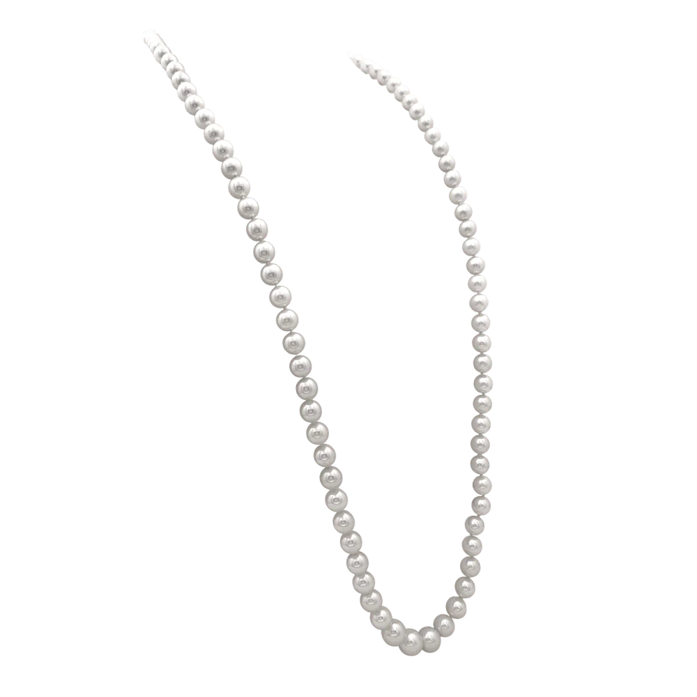 Sautoir perles akoya, or jaune. - Image 2