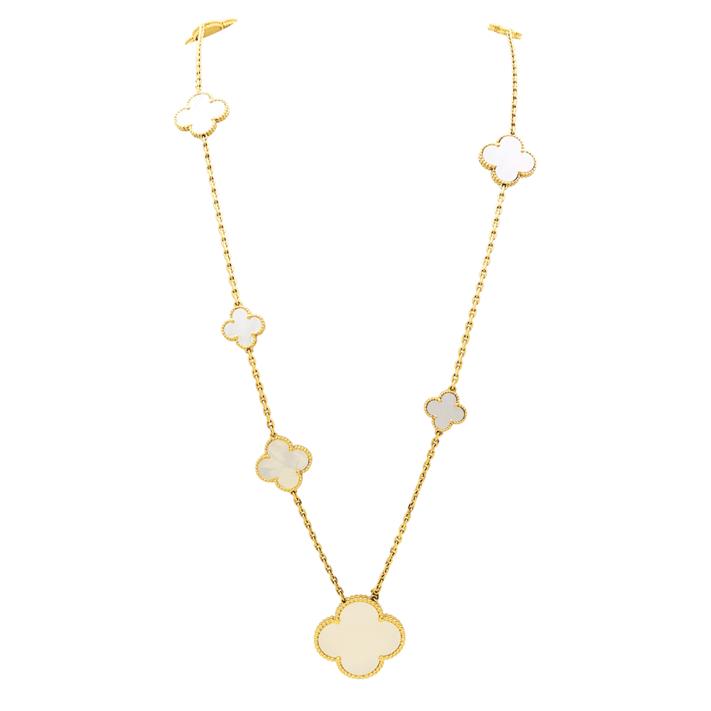 Sautoir Van Cleef & Arpels, "Magic Alhambra", or jaune et nacre.