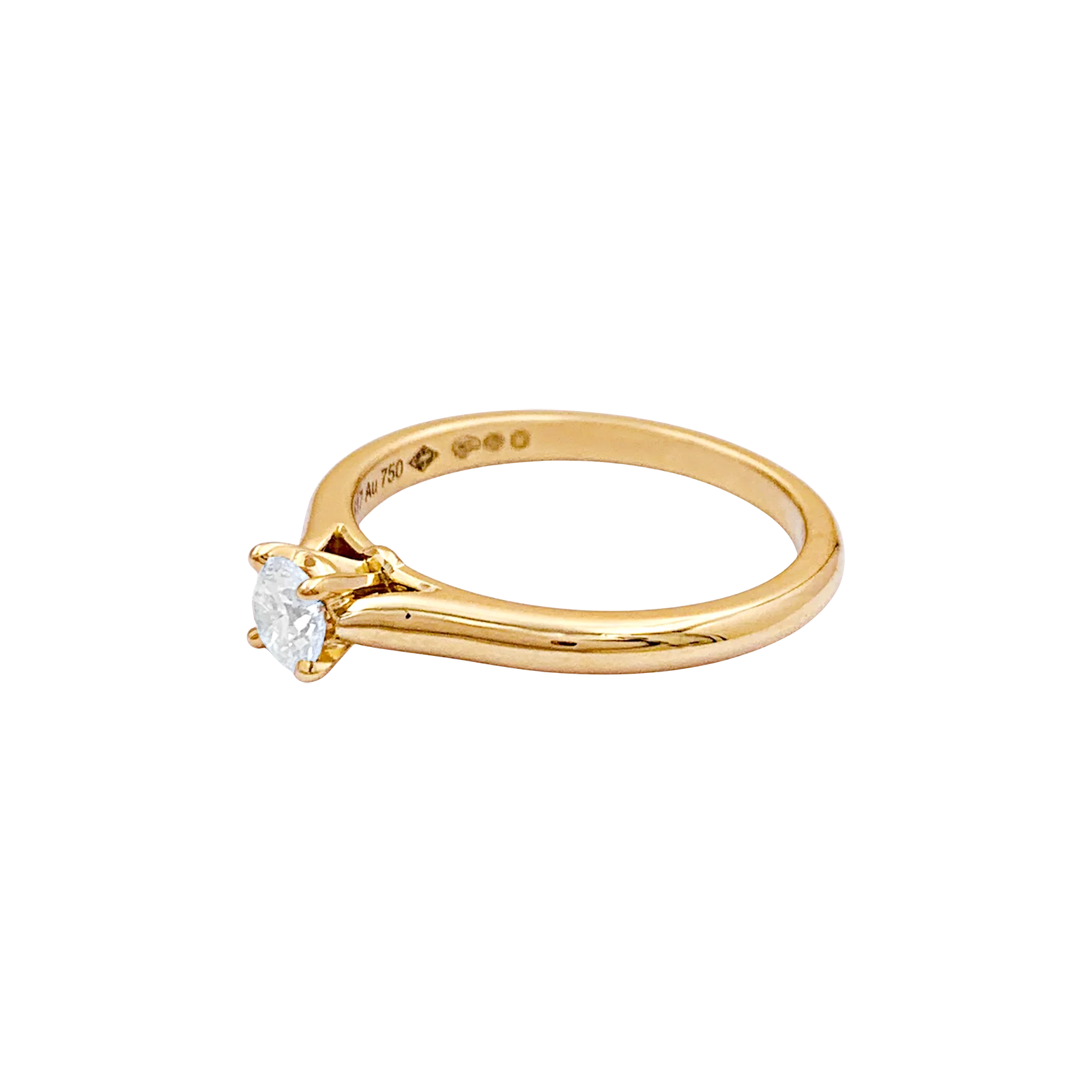 Solitaire Cartier,"1895", or jaune, diamant. - Image 3